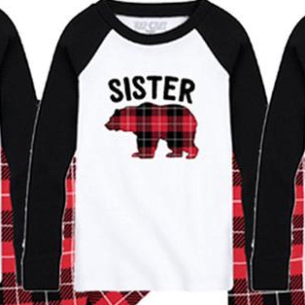 Nap Chat Youth's Plaid Bear Pajamas - Sist…